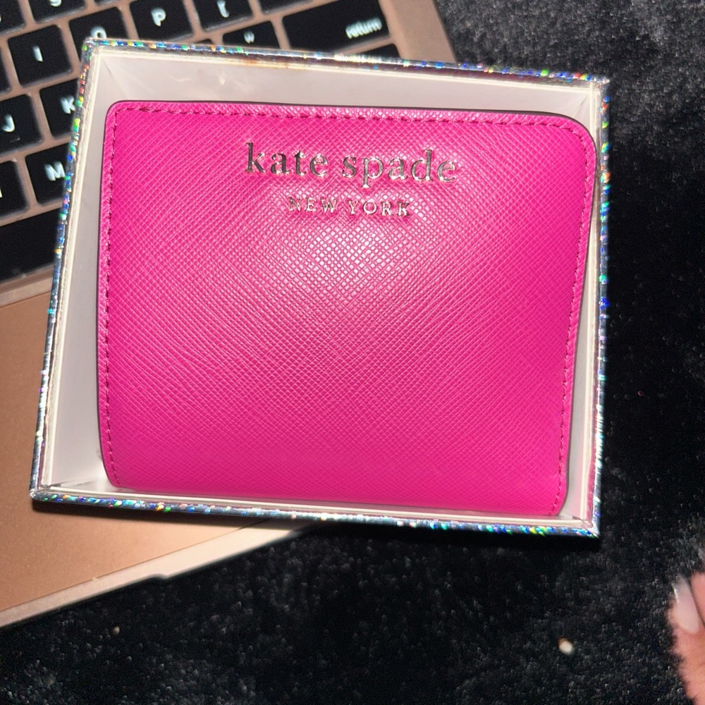 Kate Spade Pink Key Card Holder Sleek Minimalist Design